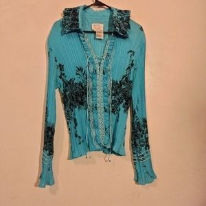 Vintage blue floral dress